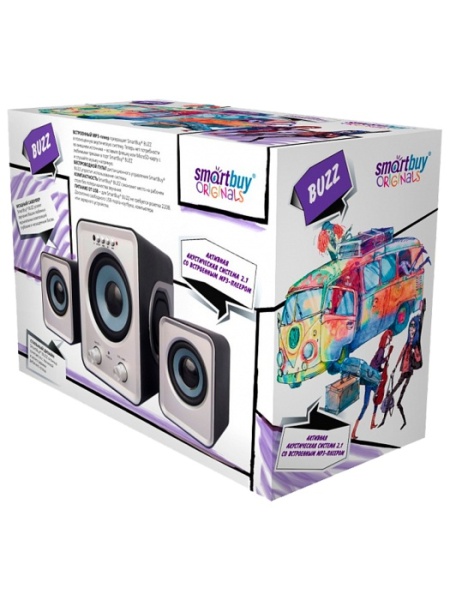 Акустическая система SmartBuy BUZZ 2.1  black-gray 2
